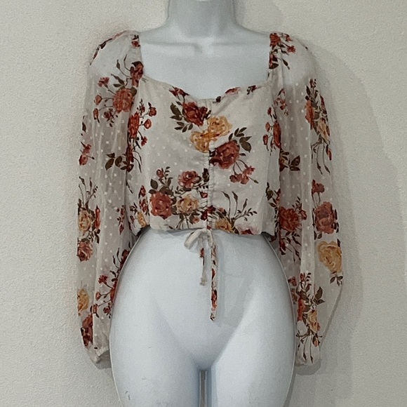 Tops - Rue 21 Floral Boho Crop Top Size M
